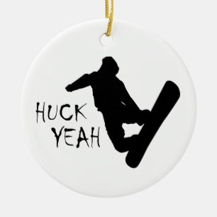Ornamento De Cerâmica Huck Sim (Snowboard)