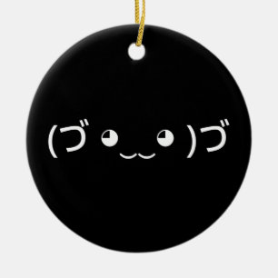Ornamento De Cerâmica Hugging Emoticon (づ ◕ ‿ ◕ ‿ )づ japonês Kaomoji