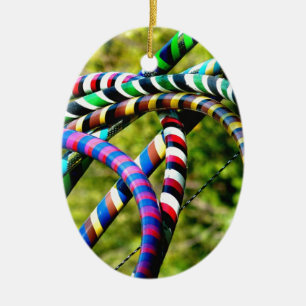 Ornamento De Cerâmica Hula Hooping no estilo