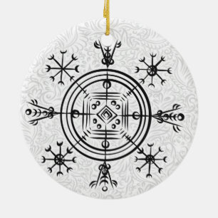 Ornamento De Cerâmica Hulinhjálmur - Norse Sigil da Inisibilidade
