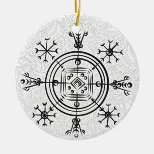 Ornamento De Cerâmica Hulinhjálmur - Norse Sigil da Inisibilidade