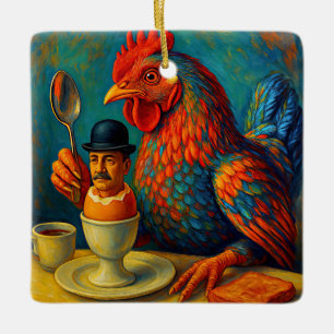 Ornamento De Cerâmica Humano Duro - Jogo Sujo no Café da Manhã