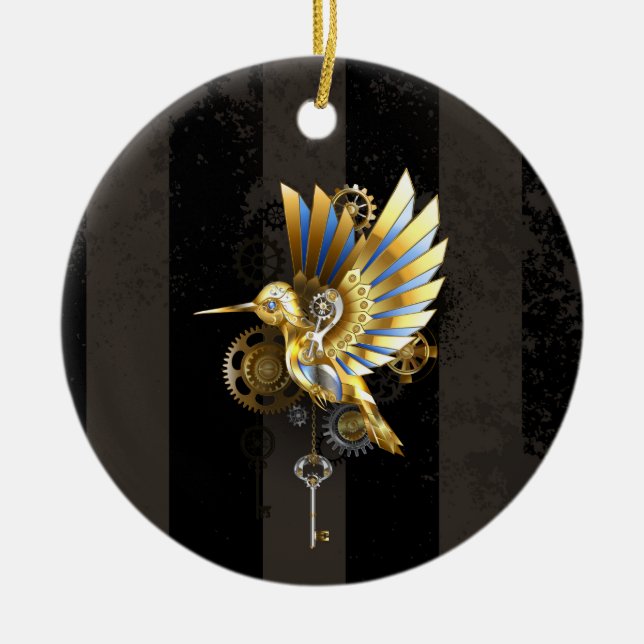 Ornamento De Cerâmica Hummingbird mecânico (Frente)