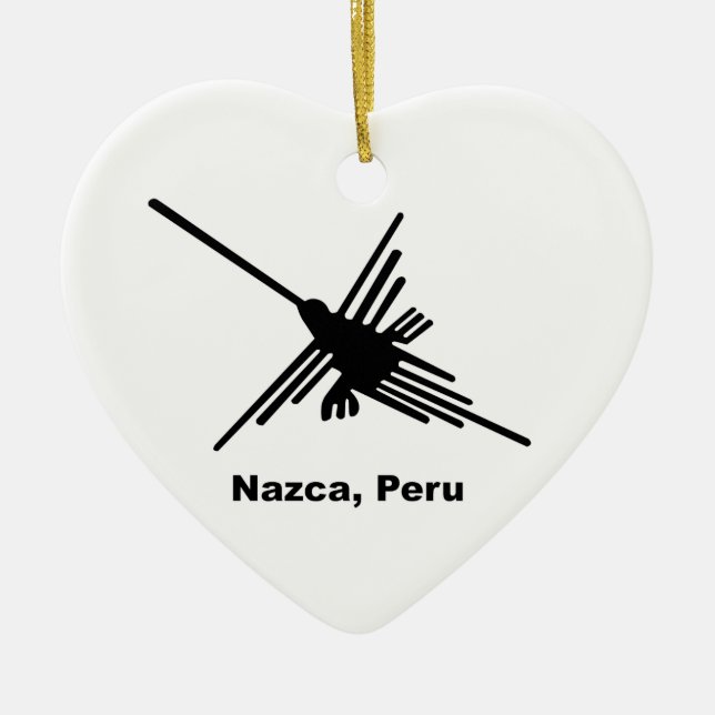 Ornamento De Cerâmica Hummingbird Nazca, Peru (Frente)