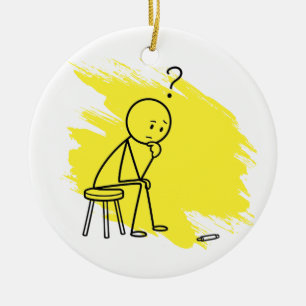 Ornamento De Cerâmica Humor Dor Nas Costas Condição Personalizada Enfeit