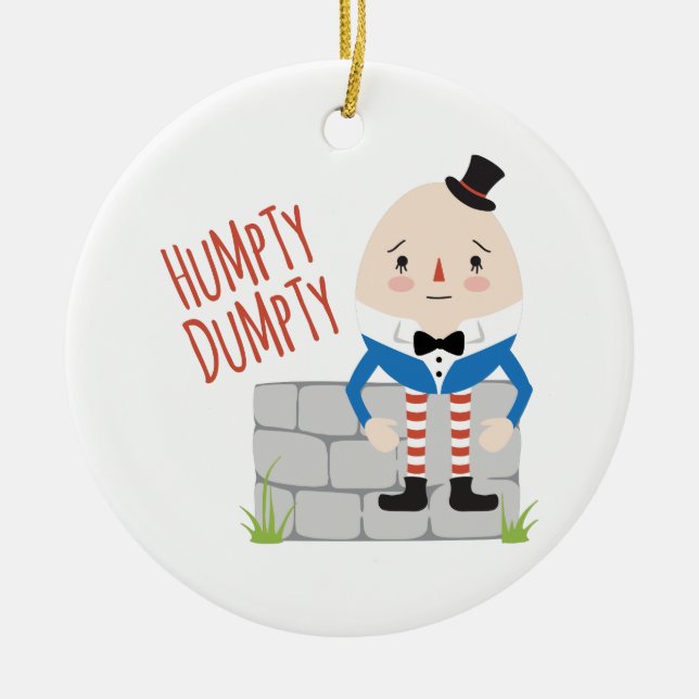 Ornamento De Cerâmica Humpty Dumpty (Frente)