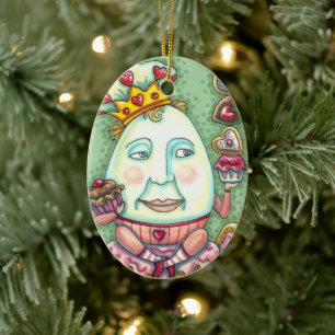 ORNAMENTO DE CERÂMICA HUMPTY KING OF HEARTS AND CONFECTIONS, VALENTINE