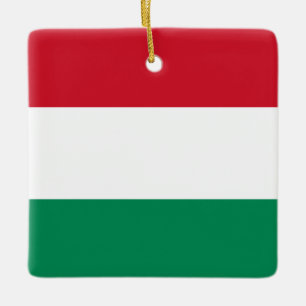 Ornamento De Cerâmica Hungary (Hungarian) Flag