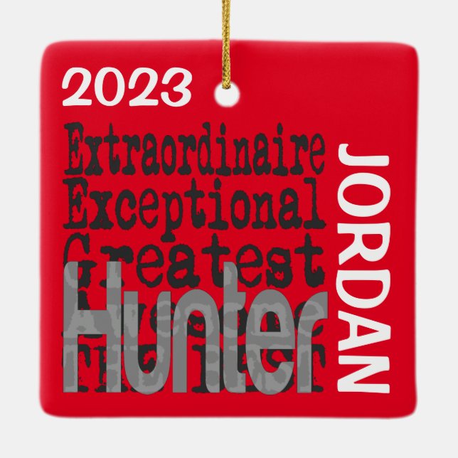 Ornamento De Cerâmica Hunter Extraordinaire CUSTOM (Verso)