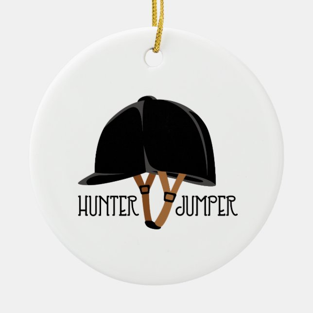 Ornamento De Cerâmica Hunter Jumper (Frente)