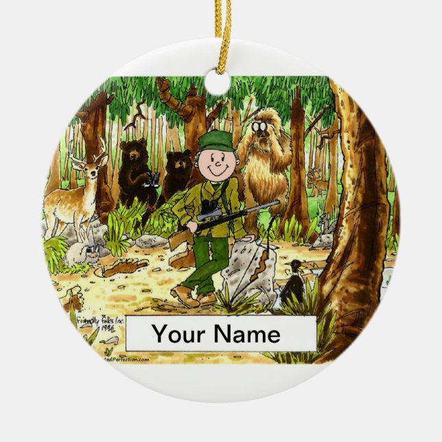 Ornamento De Cerâmica Hunter - Masculino (Frente)