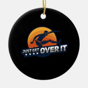 Ornamento De Cerâmica Hurdler Hurdling Sport Gift