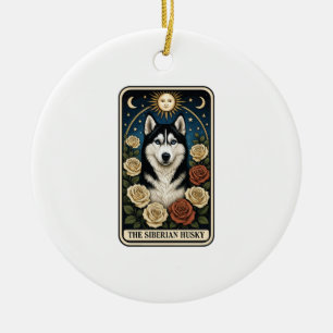 Ornamento De Cerâmica Husky Siberiano