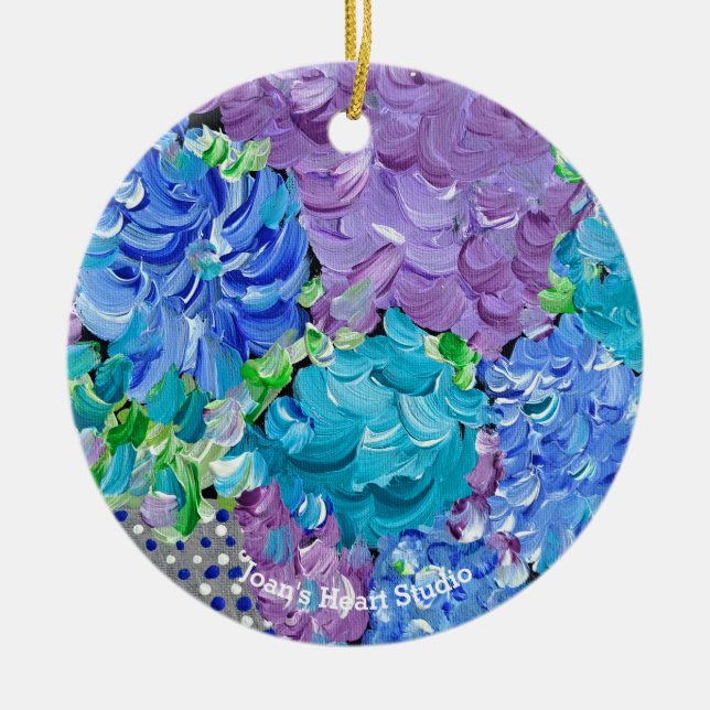 Ornamento De Cerâmica Hydrangea Mania Ornament (Frente)