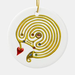 Ornamento De Cerâmica HYPER LABYRINTH branco