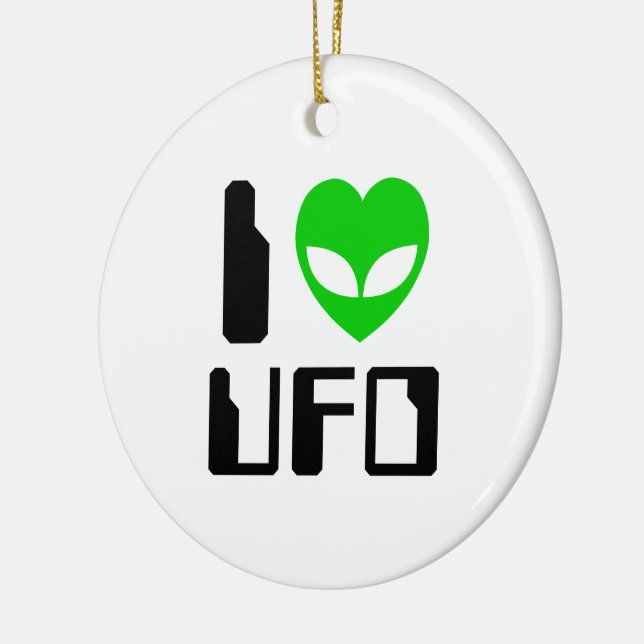 Ornamento De Cerâmica I Alienígena Heart UFO (Esquerda)