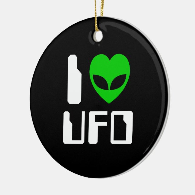 Ornamento De Cerâmica I Alienígena Heart UFO (Esquerda)