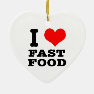 Ornamento De Cerâmica I HEART (AMOR) fast comida