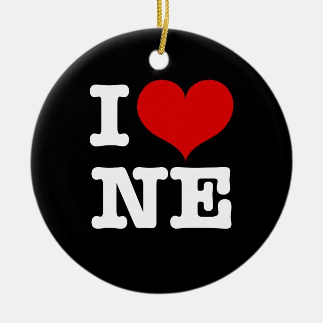 Ornamento De Cerâmica I Heart Northeast Ornament (Frente)