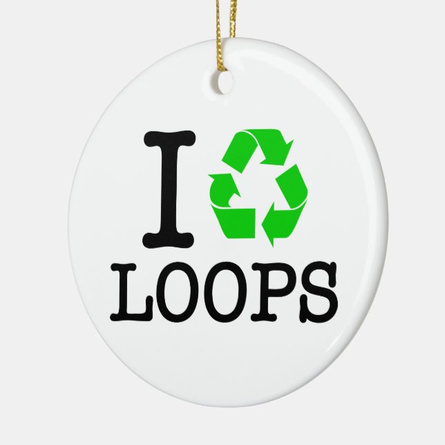 Ornamento De Cerâmica I Loops de Reciclar (Esquerda)