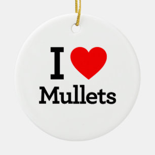 Ornamento De Cerâmica I Love Mullets