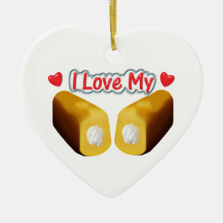 Ornamento De Cerâmica I Love My Twinkies Christmas Ornament