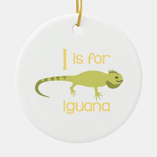 Ornamento De Cerâmica I para Iguana (Frente)