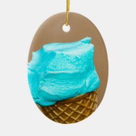 Ornamento De Cerâmica Ice cream with waffle macro