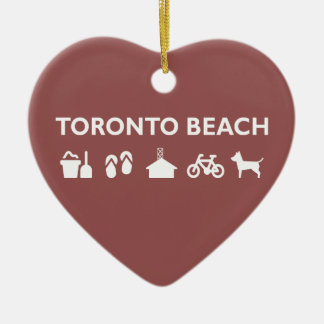 Ornamento De Cerâmica Ícones de praia de Toronto - Escuro