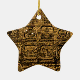 Ornamento De Cerâmica Ícones Dourados de telefone celular