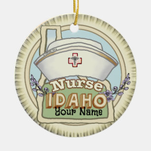 Ornamento De Cerâmica Idaho Nurse