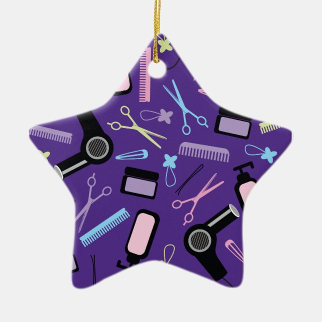 Ornamento De Cerâmica Ideia do presente do cabeleireiro (Frente)