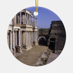 Ornamento De Cerâmica Ideia do teatro, começada 24 BC (foto)