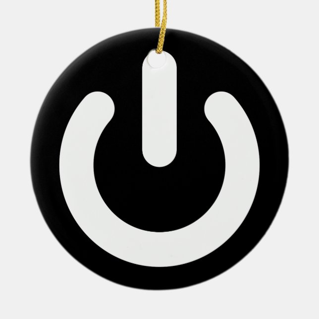 Ornamento De Cerâmica Ideologia do poder do geek (Frente)