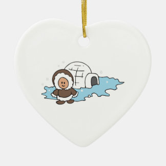 ORNAMENTO DE CERÂMICA IGLOO ESKIMO