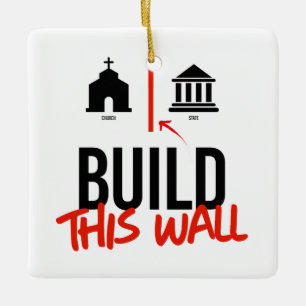 Ornamento De Cerâmica Igreja Separada e Estado
