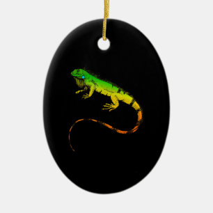 Ornamento De Cerâmica Iguana Lizard Beautiful Iguana Gift