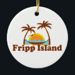 Ornamento De Cerâmica Ilha de Fripp<br><div class="desc">Ilha South Carolina de Fripp.</div>