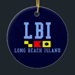 Ornamento De Cerâmica Ilha de Long Beach<br><div class="desc">Ilha New-jersey de Long Beach.</div>