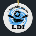 Ornamento De Cerâmica Ilha de Long Beach<br><div class="desc">Ilha New-jersey de Long Beach.</div>