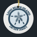 Ornamento De Cerâmica Ilha de Long Beach<br><div class="desc">Ilha New-jersey de Long Beach.</div>
