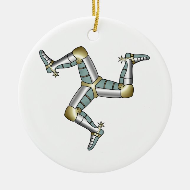 Ornamento De Cerâmica Ilha do homem (Frente)