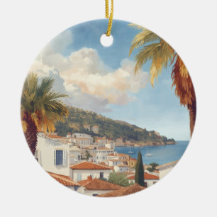 Ornamento De Cerâmica Ilhas Baleares Viagem Francesa Vintage