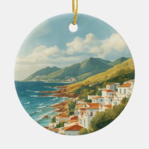 Ornamento De Cerâmica Ilhas Baleares Vintage Riviera Francesa Viagem