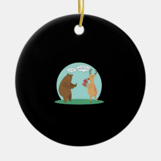 Ornamento De Cerâmica I'll With My Bear Hands Oh Deer Funny Creative Sty