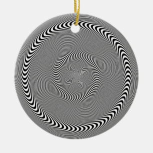 Ornamento De Cerâmica Ilusão Óptica - Hipnose facilitada