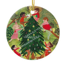 Ilustração de árvore de Natal para crianças bonita