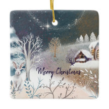 Ilustração de casa de inverno agradável Natal Féri