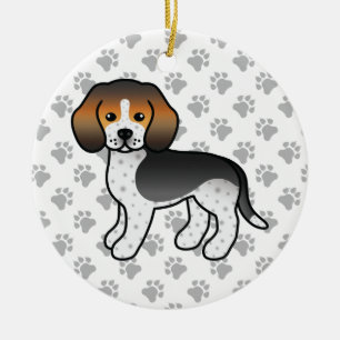Ornamento De Cerâmica Ilustração de desenho animado com gola de bicho-
