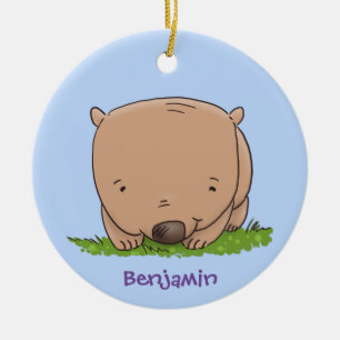 Ornamento De Cerâmica Ilustração de desenho animado de babás bonitinh